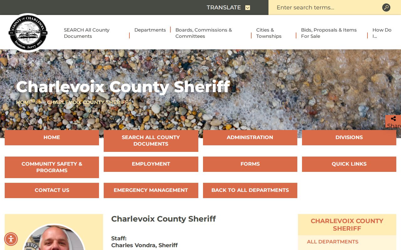 Charlevoix County arrest warrant search: Sheriff office, jail, and non-emergency contact information
