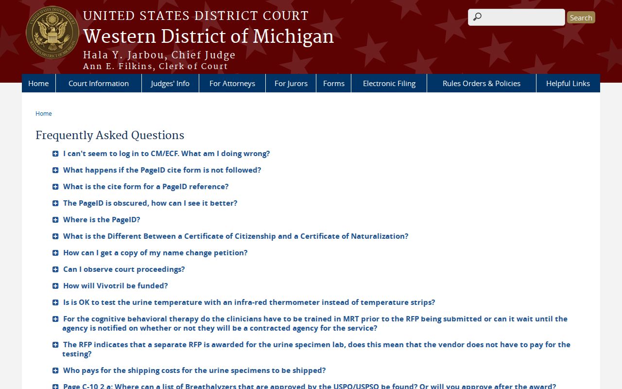 Charlevoix County arrest warrant search: Grand Rapids federal courthouse and reporting route